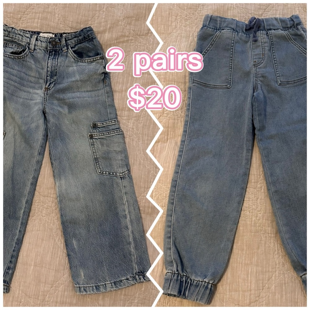 Casual Blue Denim Cargo Jeans